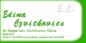 edina czvitkovics business card